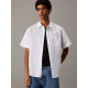 Calvin Klein Ανδρικό πουκάμισο Linen Cotton Short Sleeve Shirt